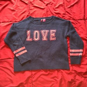 “LOVE” Acrylic Sweater for Women XS/Kids XL